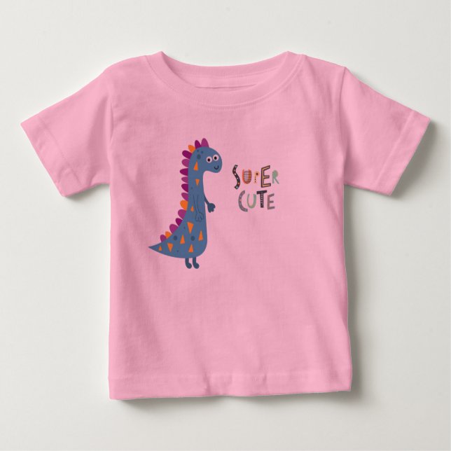 Süsse Dinosaur Baby T - Shirt (Vorderseite)