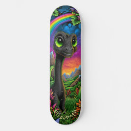 Süße Dinosaurier-Fantasie-Berge Coole Kinderkunst Skateboard