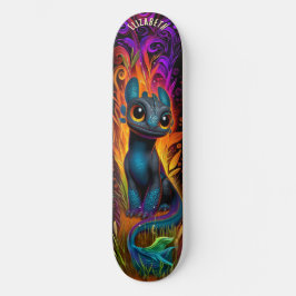 Süße Dinosaurier-Fantasie-Wald-Kühle-Kinder-Kunst Skateboard