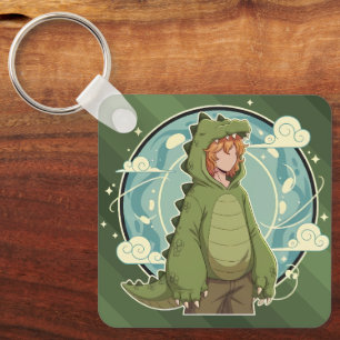 Süße Dinosaurier-Fantasy-Jungen-Kunst Schlüsselanhänger