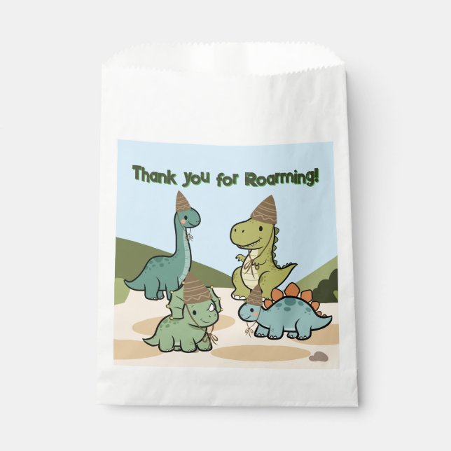 Süße Dinosaurier-Geschenktüten Geschenktütchen (Vorderseite)