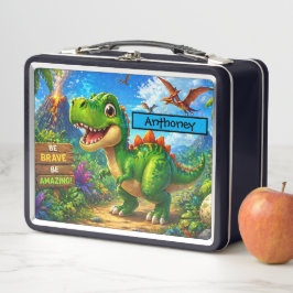 Süße Dinosaurier Kinder Lunchbox Bunter T Rex