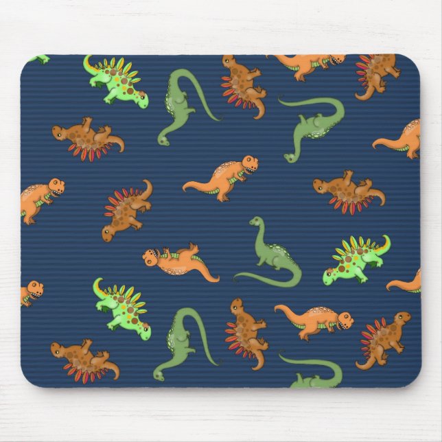 Süße Dinosaurier Muster Mousepad (Vorne)