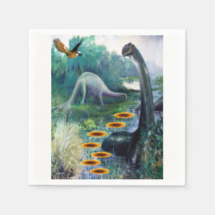 Süße Dinosaurier-Papier-Tücher Serviette