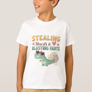 Süße Dinosaurier stehlen Herzen und lassen Blähung T-Shirt
