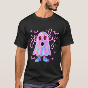Süße Disco gruselige Geister Herz Brille Halloween T-Shirt