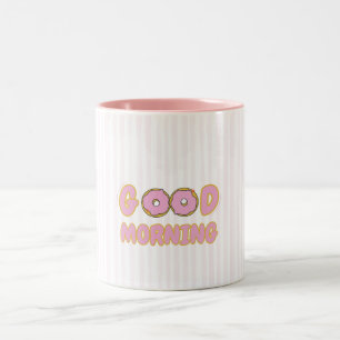 Süße Donut Good Morning Zweifarben-Kaffeetasse Zweifarbige Tasse
