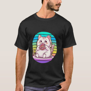 Süße Donut-Katze Kätzchen mit Sonne, Jungen, Mädch T-Shirt