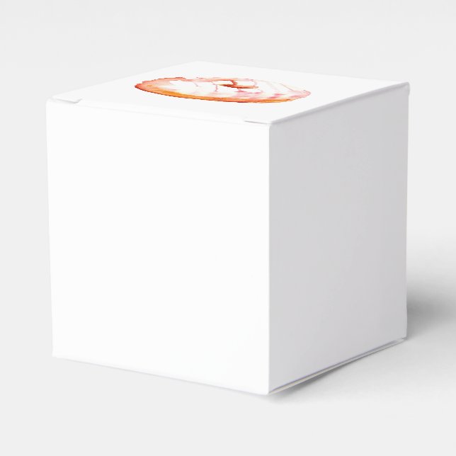 Süße Donut mit rosa Glas. Geschenkschachtel (Vorderseite)