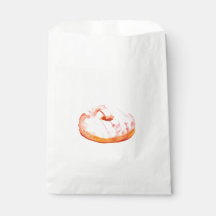 Süße Donut mit rosa Glas.