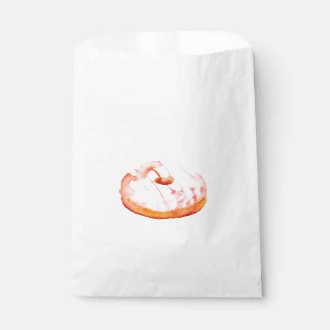 Süße Donut mit rosa Glas. Geschenktütchen (Vorderseite)