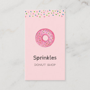Süße Donut mit Streuseln Donut-Shop Visitenkarte