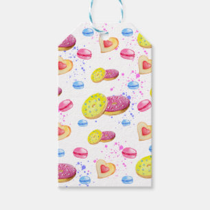 Süße Donuts mit farbenfroher Glasur Geschenkanhänger
