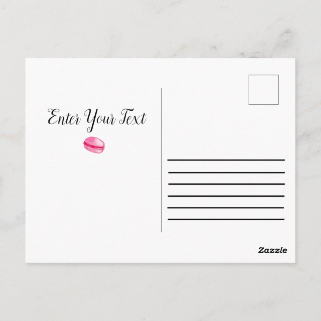 Süße Donuts mit farbenfroher Keramik Postkarte (Rückseite)