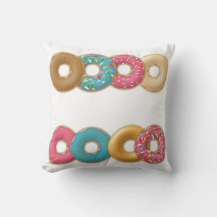 Süße Donuts mit verschiedenen Streuseln Kissen