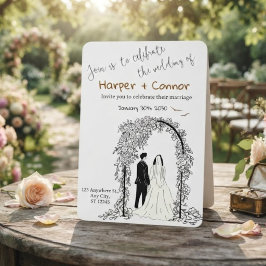 Süße Doodle-Hochzeit Save-the-Date-Einladung Einladung