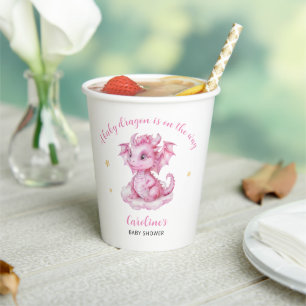 Süße Drachen-Baby-Party Pappbecher