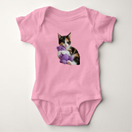 Süße dreifarbige Katze Teddybär Baby Strampler