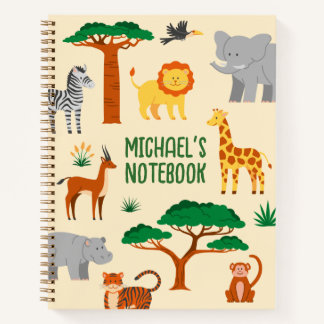 Süße Dschungeltiere Kinder Notizbuch