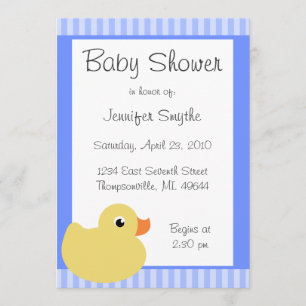 Süße Ducky blaue Babyparty-Einladungen Einladung