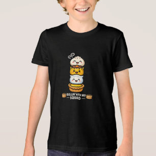 Süße Dumpling-Truppe Lustiges Lebensmittel-Liebhab Tri-Blend Shirt
