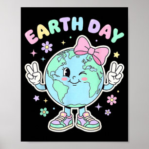 Süße Earth Day-Shirts für Mädchen Kinder Kleinkind Poster