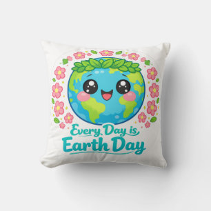 Süße Earth Day-Wurfkissen Kissen