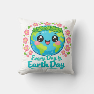 Süße Earth Day-Wurfkissen Kissen