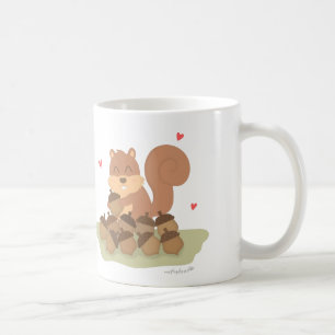Süße Eichhörnchen-Nüsse, die dich lieben Wortspiel Kaffeetasse