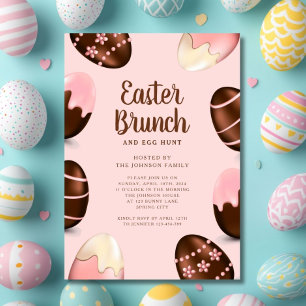 Süße Eierjagd und Osterbrunch Einladung