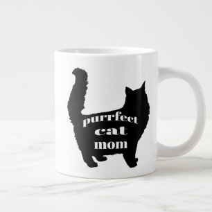Süße einfache moderne Katzenmutter Jumbo-Tasse