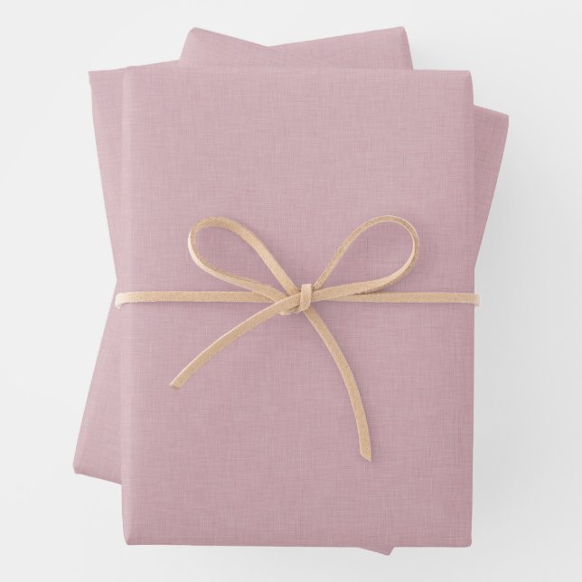 Süße einfache rosa Chambray-Optik Geschenkpapier Set (Beispiel)
