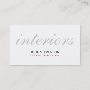Süße einfache weiße Visitenkarte für Innenarchitek