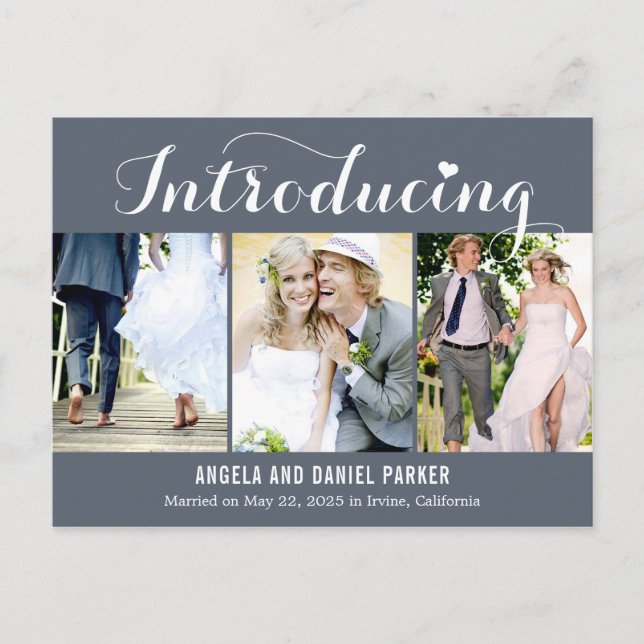Süße Einführung Hochzeitskündigung Postkarte (Vorderseite)