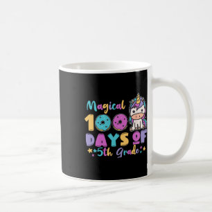 Süße Einhorn-Donuts Magische 100 Tage der 5. Klass Kaffeetasse