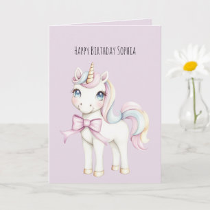 Süße Einhorn Geburtstag Karte