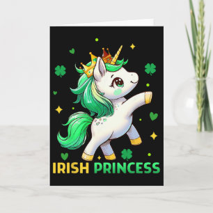 Süße Einhorn-Irische Prinzessin St. Patricks Day M Karte
