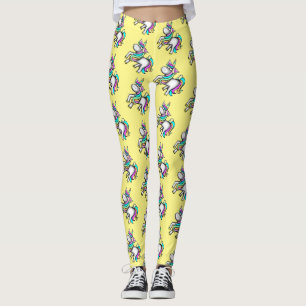 Süße Einhorn Leggings Gelb