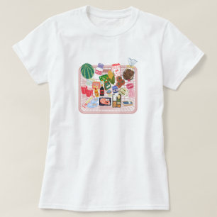 Süße Einkaufskorbtasche im ästhetischen Stil   Coz T-Shirt