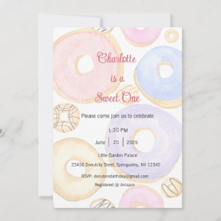 Süße Einladung, Donut-Party Einladung