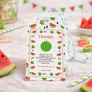 Süße Eins in einer Melone Wassermelone 1. Geburtst Geschenkanhänger