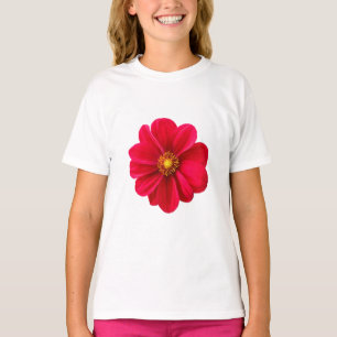 Süße einzelne Blumen-Grafik Casual Kids T-Shirt