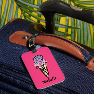Süße Eis-Doodle-Personalisierung für Reise Gepäckanhänger