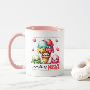 Süße Eis-Liebenswert-Wort-Kunst  Tasse