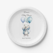 Süße Eisbär-Baby-Party-Papierteller