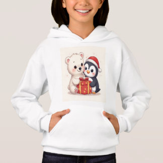 Süße Eisbär Pinguin Kinder Kapuzenjacke Hoodie