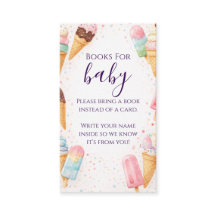 Süße Eiscreme-Pastell-Bücher für Baby Shower