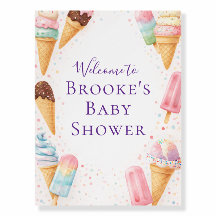 Süße Eiscreme-Sprinkle-Baby-Shower-Willkommen