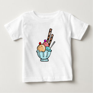 Süße Eiscreme-Weihnachts-Babyshirt personalisiert  Baby T-shirt