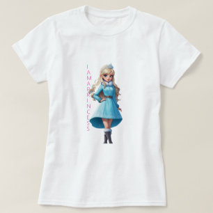 Süße Eisprinzessin und Schmetterling Farbige Doppe T-Shirt